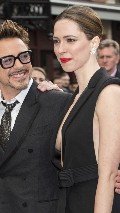 Rebecca Hall nude in Iron man 3 Premiere