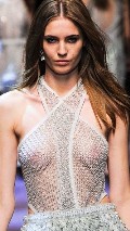Nadja Bender in See through Runway Photo