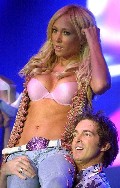 Jenny Frost in pink bra