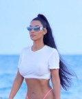 Kim Kardashian in see  through