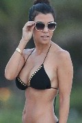Kourtney Kardashian in black bikini