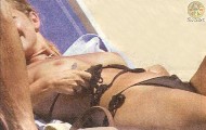 Louise Redknapp nude in Topless sunbathing