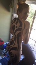 Maitland Ward nude in body paint