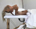 Michelle Hunziker nude in getting a massage