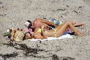 Pamela Anderson nude in yellow bikini