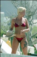Pink in pink bikini