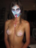 Tallulah Morton nude in body paint