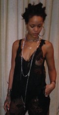 Rihanna in see  through