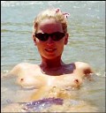 Sarah Harding nude in Topless swimming