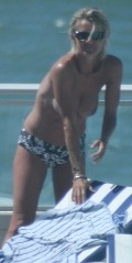 Sophie Davant nude in Topless sunbathing