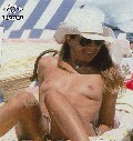 Véronika Loubry nude in Topless sunbathing